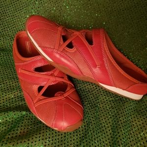 Orange Hushpuppies Sports Slip Tennie Shoes